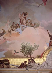 La Gloria della Spagna IV, dal soffitto della Sala del Trono, 1764 (dettaglio)